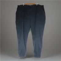 Fat Face Hythe Cargo Trousers Womens UK 24 L Dark Teal Pockets Cotton Stretch - 24 Tall