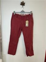 Fat Face Men's Red Chino Trousers Size 34 Casual Cotton Blend - 34 Regular