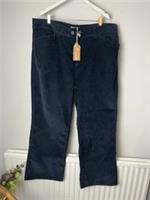 NEW Fat Face Elise Wide Leg Cords Corduroy Navy Blue Uk22 - 22 Regular