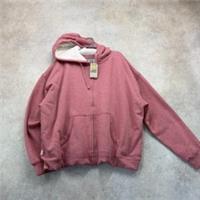 Fat Face Pink Borg Lined Zip Hoodie Womens 2XL Oversized Relaxed Fit NWT - 2XL Regular