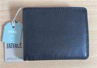Brand New Mens Fat Face Black Twin Stitch Leather Wallet