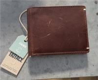 Brand New Mens Fat Face Brown Leather A Corner Stitch Wallet