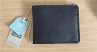 Brand New Mens Fat Face Black Leather A Twin Stitch Wallet