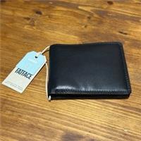 Fat Face Wallet Black Twin Stitch Leather New With Tags