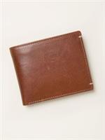 Fat Face Wallet Tan Brown Twin Stitch Leather New With Tags