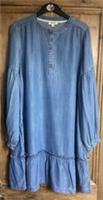 Brand New Womens Fat Face Blue Chambray Dress Size 12 - 12 Regular