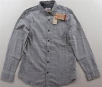 FAT FACE - GEO PRINT - MEN LONG SLEEVE COTTON SHIRT - GREY MARL 970326 - S 2XL - S / 2XL Regular