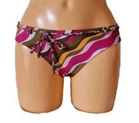 WOMENS FAT FACE BIKINI BOTTOM PINK GREEN BROWN HIPSTER BRIEFS BEACH UK 8 10 BNWT - 10 Regular