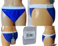 LADIES FAT FACE BIKINI BOTTOM HIPSTER BLUE WHITE SWIMMING SWIMWEAR UK 14 BNWT - 14 Regular