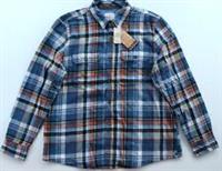 FAT FACE MADLEY CHECK HEAVY COTTON LONG SLEEVE OVERSHIRT SHIRT - BLUE - MEN 2XL - 2XL Regular