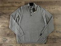 FAT FACE COPPER & BLACK HALF NECK JUMPER SOFT 50% WOOL GREY MEN - 2XL XXL - BNWT - 2XL Regular