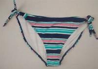 Fat Face Blue Navy Striped Bikini Bottom Briefs Tie Waist Size UK 18 46 Holiday - 18 Plus