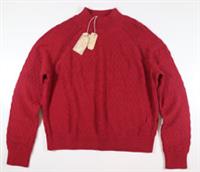 FAT FACE GABBY SOFT COTTON KNIT PULLOVER JUMPER - RUBY RED - WOMEN UK18 - UK 18 Regular