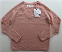 FAT FACE - CHARLOTTE CASHMERE KNIT V-NECK JUMPER - PINK SEASHELL - WOMEN UK8 - UK 8 Regular