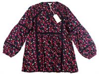 FAT FACE BRADWELL JEWEL FLORAL V-NECK RELAXED LONGLINE BLOUSE TOP - WOMEN UK10 - UK 10 Regular