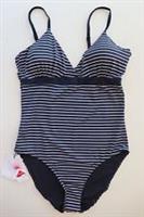 FAT FACE BRETON RETRO STRIPED TUMMY CONTROL PADDED ONE PIECE SWIMSUIT WOMEN UK8 - UK 8 Regular