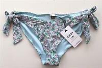 FAT FACE DAISY FIELD FLORAL SIDE TIE BIKINI BRIEFS BOTTOMS OCEAN TEAL WOMEN UK8 - UK 8 Regular