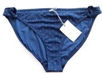 FAT FACE RETRO POLKA DOT LOOP BOTTOM BIKINI BRIEFS BOTTOMS - NAVY - WOMEN UK18 - UK 18 Regular