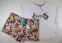 FAT FACE JENNY JUNGLE TROPICS SOFT COTTON PJ PYJAMA SHORTS SET WOMEN UK20 22 - TOP UK20 + SHORTS UK22 Regular