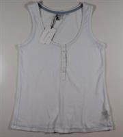 FAT FACE ISLA HENLEY VEST SOFT COTTON PJ PYJAMA TOP - WHITE - WOMEN UK8 14 - UK 8 Regular