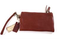 FAT FACE - CONNIE CLUTCH PURSE WALLET - SOFT BROWN TAN LEATHER - WOMEN 19x11CM