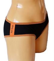 FAT FACE LADIES BLACK ORANGE BIKINI BOTTOM BRIEFS UV RASH GUARD SURFING UK 18 - 18 Regular