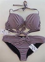 FAT FACE BRETON PLUNGE RETRO STRIPED BIKINI SWIMSUIT SWIMWEAR - WOMEN UK10 - UK 10 Regular