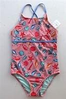 FAT FACE SEASHELL PRINT ONE PIECE SWIMSUIT SWIMWEAR - PINK - KIDS GIRLS 11-12Y - 11-12 Years Regular