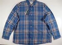 FAT FACE STOKE CHECK COTTON LONG SLEEVE SHIRT - INDIGO BLUE - MEN 4XL - 4XL Regular