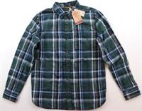 FAT FACE CHESIL CHECK LONG SLEEVE SOFT 100% COTTON SHIRT - GREEN - MEN S - S Regular