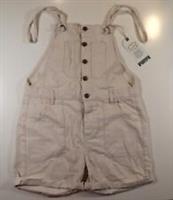 FAT FACE CARRIE SHORTIE 100% COTTON DUNGAREES SHORTS - ECRU - WOMEN ALL SIZES - UK10 / UK12 / UK14 Regular