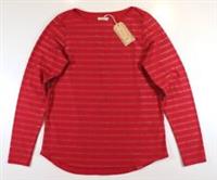 FAT FACE ORGANIC COTTON GLITTER STRIPE LONG SLEEVE BRETON TOP - WOMEN UK10 - UK 10 Regular