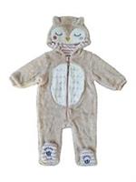 FAT FACE Owl Pramsuit Baby Girls One Piece Sleepwear 9-12 Months