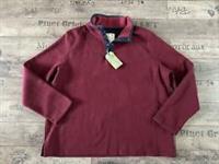 FAT FACE HAXBY HALF NECK MEN SWEATSHIRT RED BUTTON UP FLEECE RED - 2XL XXL - 2XL Regular