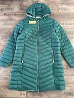 FAT FACE LOUISA PUFFER COAT HOODED LIGHTWEIGHT WOMEN TEAL GREEN NYLON - UK 10 - 10 Regular