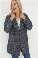 FAT FACE BLAIR WOOL BLEND WOMEN COAT NAVY AUTUMN WINTER UK 18 / EUR 46 - BNWT - 18 Regular