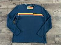 FAT FACE - CHEST STRIPE LONG SLEEVE TOP COTTON MEN CHRISTMAS TREE MEN NAVY - 2XL - 2XL Regular
