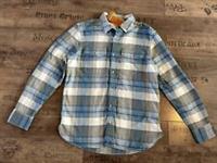 FAT FACE KEMSLEY CHECK SHIRT LONG SLEEVE MEN SOFT COTTON WASHED BLUE - M REG - M Regular