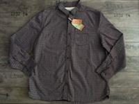 FAT FACE LEAF PRINT MEN LONG SLEEVE 100% COTTON SHIRT PLUM - 2XL XXL - BNWT - 2XL Regular