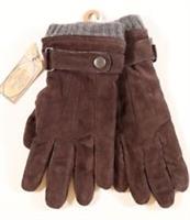 FAT FACE - SOFT SUEDE LEATHER WOOL KNIT LINED GLOVES - BROWN - MEN - ONE SIZE