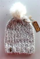 FAT FACE - SOFTIE KNIT POM BOBBLE BEANIE HAT - CREAM - WOMEN ONE SIZE