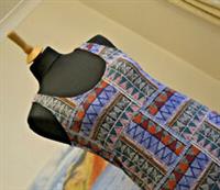 Fat Face Womens Vest Top Long Sleeveless Tee Shirt Top Mosaic Multi UK 6, EU 34 - 6 Petite