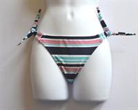 Fat Face Bikini Bottoms Tie Side Striped Blue Red White UK Sz. 8 Waist 26"-30" - 8 Regular