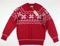 FAT FACE FRAYA FAIRISLE FAMILY KNIT CHRISTMAS JUMPER - RED - WOMEN UK6 - UK 6 Regular