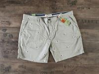 FAT FACE MAWES BIRD PRINT COTTON CHINO SHORTS MEN - GREY - W 42 L 7IN NEW - 42 Regular