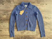 FAT FACE CORA COLLARED COTTON KNIT CARDIGAN BUTTONS MID BLUE - UK 8 BNWT - 8 Regular