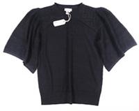 FAT FACE ANGELINA KNIT SHORT SLEEVE RELAXED BLOUSE TOP BLACK 976885 WOMEN UK10 - UK 10 Regular