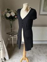 FAT FACE Grey SOFT LONGLINE CARDIGAN & POCKETS SIZE UK 10 BNWT RRP £45 - 10 Regular