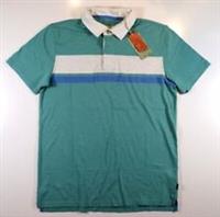 FAT FACE HASTINGS CHEST STRIPE SHORT SLEEVE POLO SHIRT TOP - TEAL 980040 MEN M - M Regular