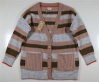 FAT FACE LILY STRIPE SOFT ALPACA WOOL KNIT V-NECK CARDIGAN 970626 - WOMEN UK10 - UK 10 Regular